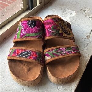 Colorful Embroidered Sandals from Mexico